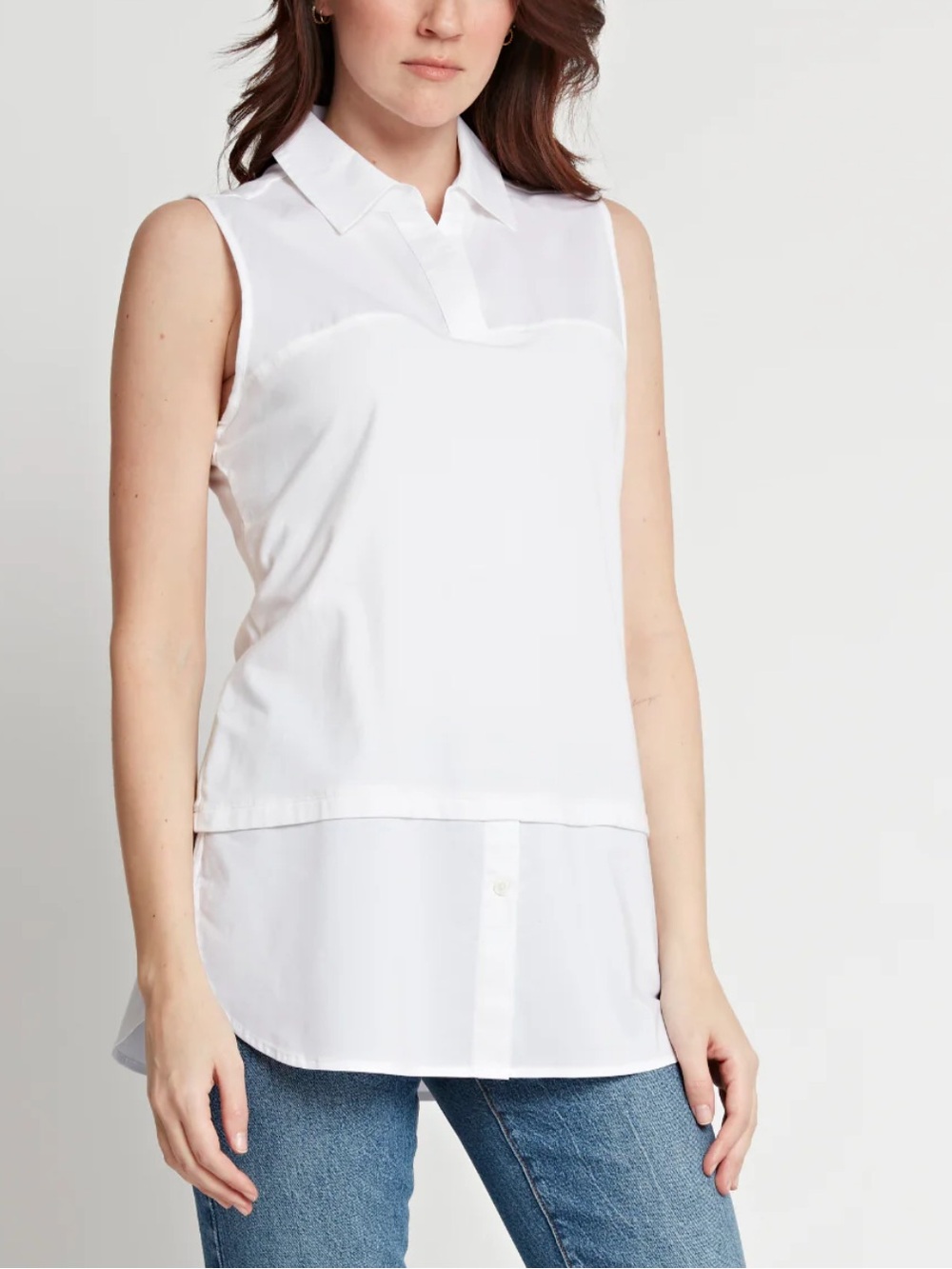 Hinson Wu Lea Sleeveless Foundation Layer Tank in white
